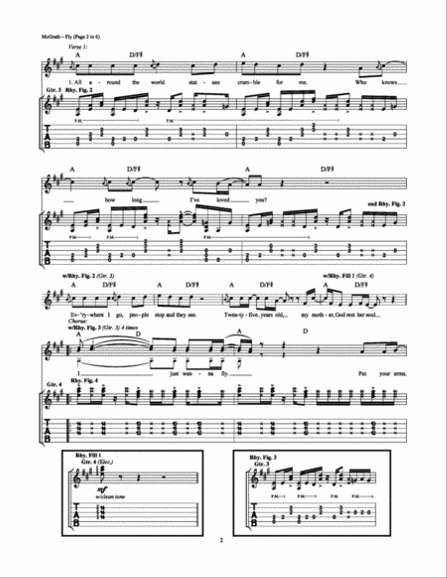 Fly Electric Guitar scores gallery preview page 2