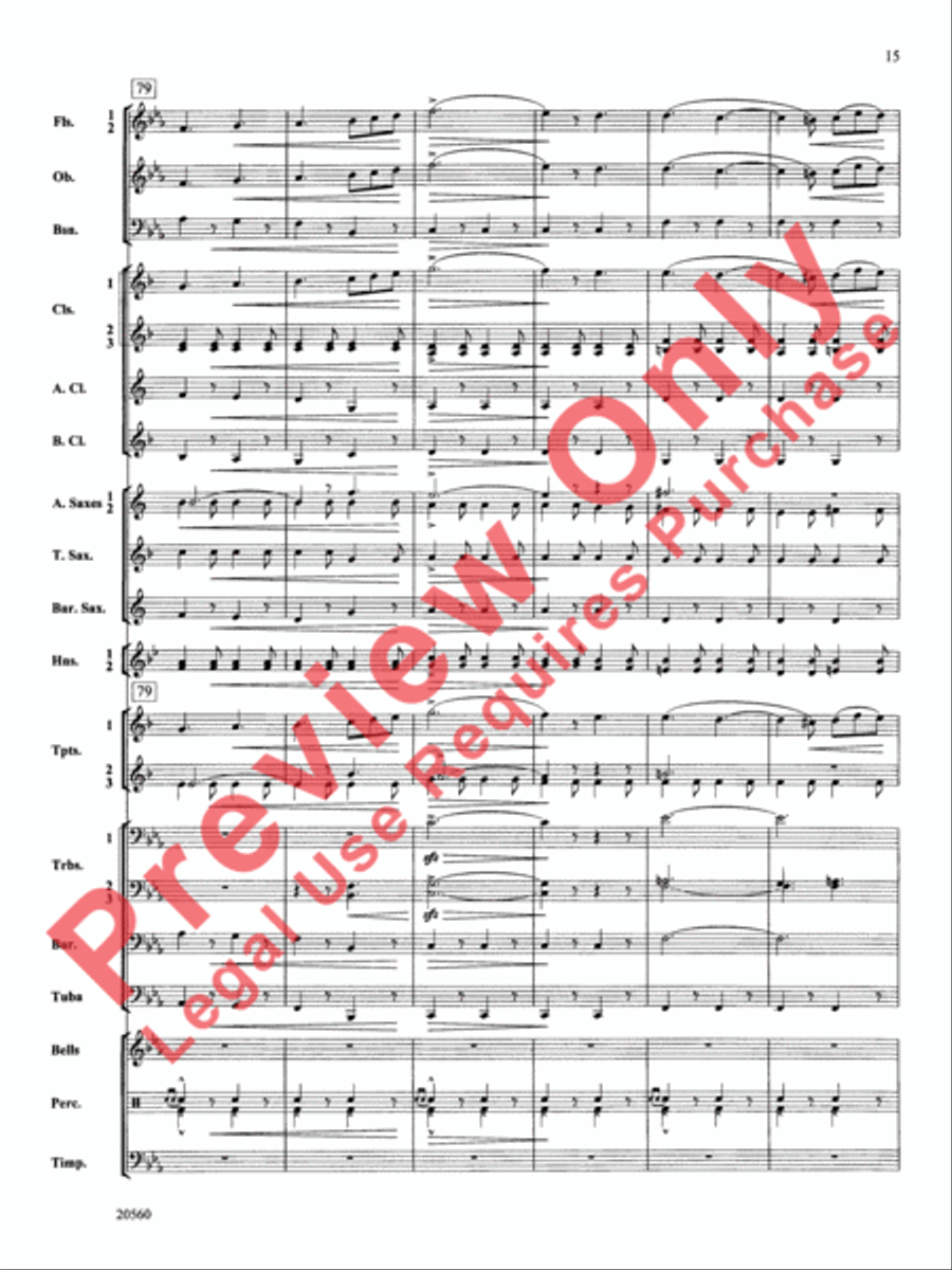 Marche Lorraine Concert Band scores gallery preview page 16