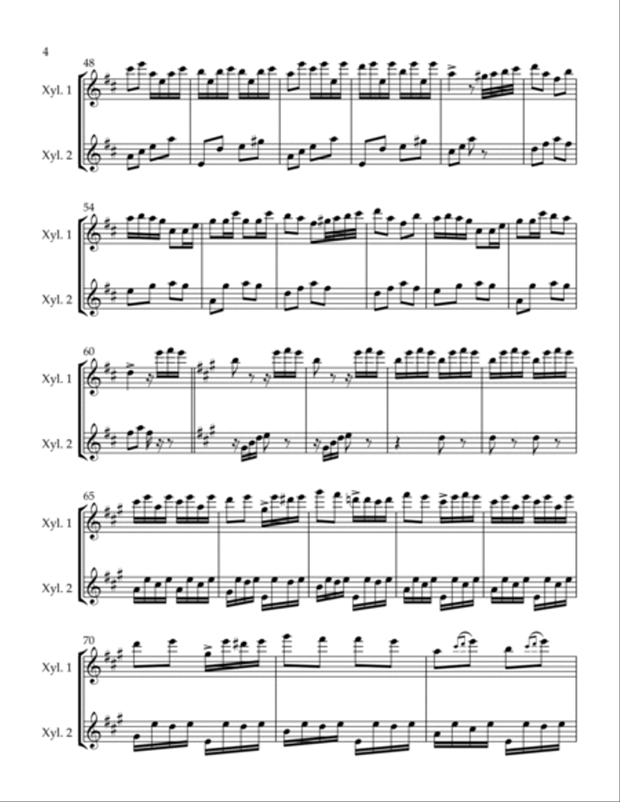 La boite a musique Percussion scores gallery preview page 4