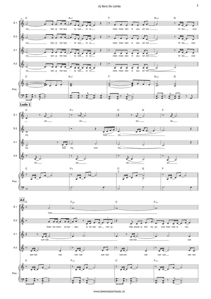 Jij Bent De Liefde Jij Bent De Liefde SSAA scores gallery preview page 3