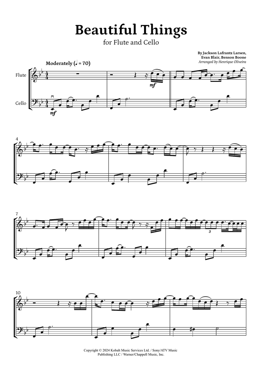 Beautiful Things Chamber Music scores gallery preview page 1