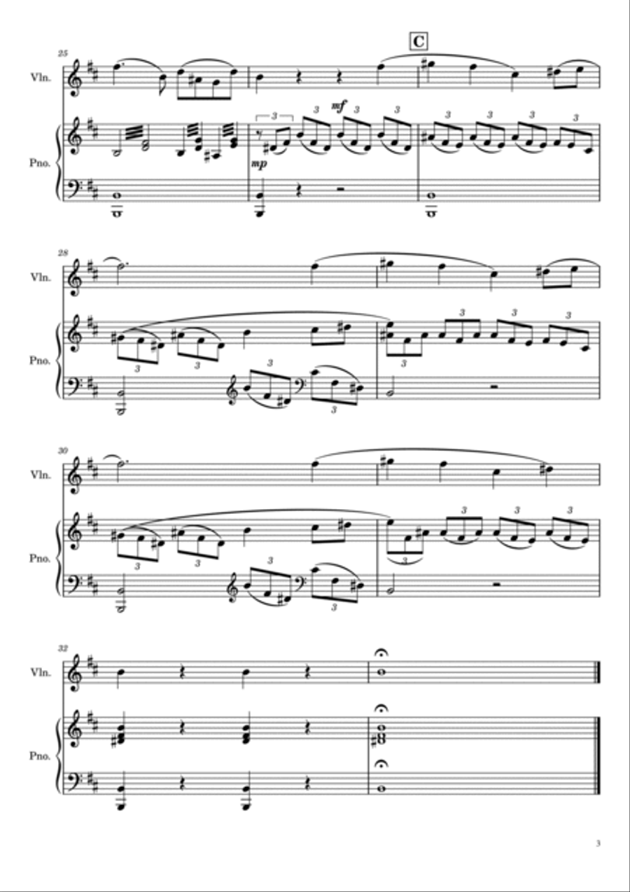 Tchaikovsky - Swan Lake Op 20 in D - Scène Finale - For Violin and Piano Violin Solo scores gallery preview page 3