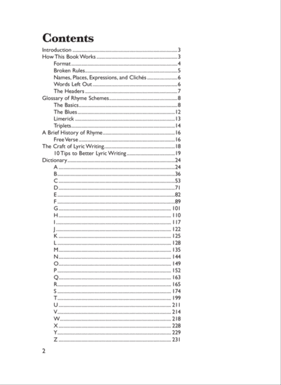 Mini Music Guides -- Rhyming Dictionary Collection / Songbook scores gallery preview page 2