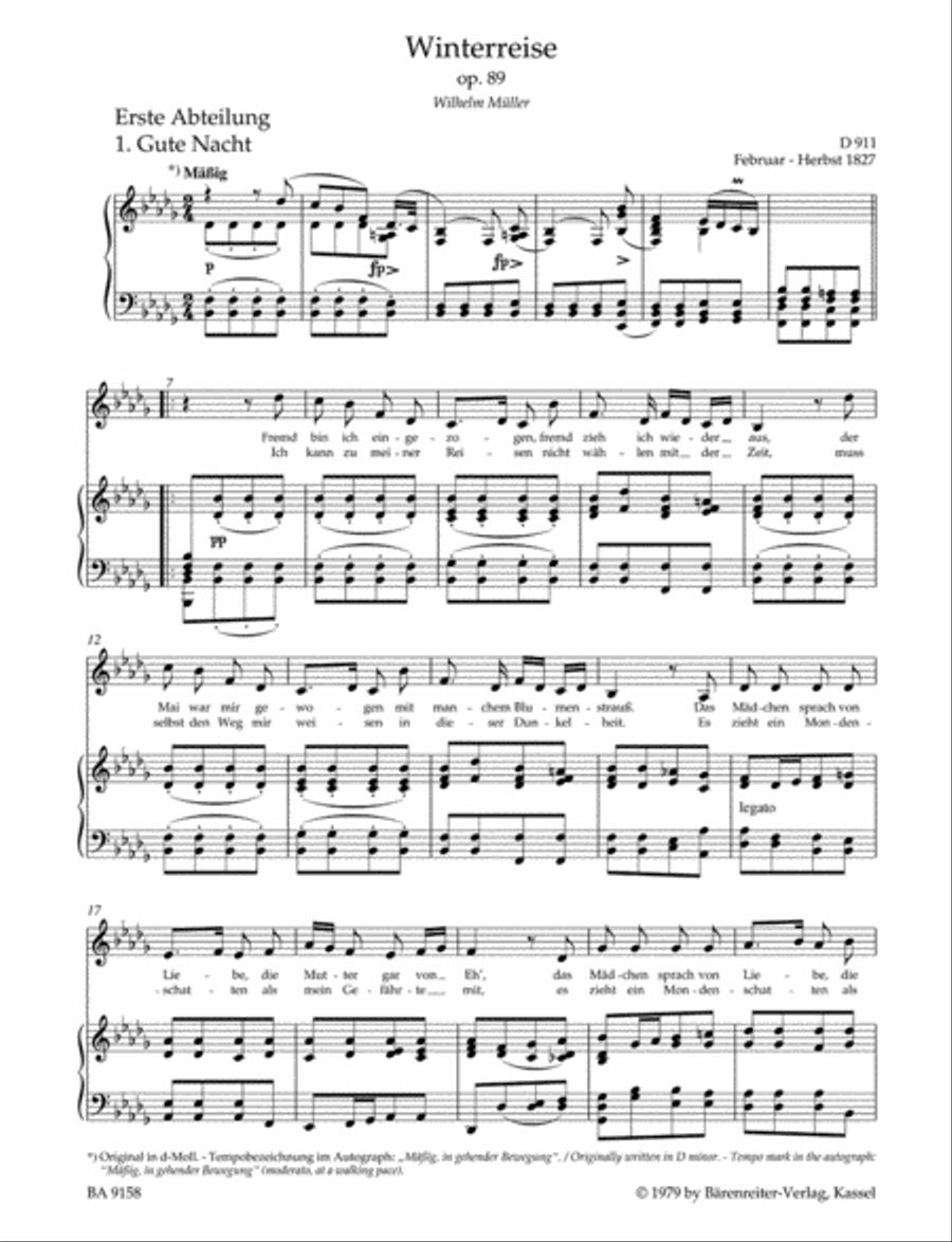 Winterreise, Op. 89 D 911 Low Voice scores gallery preview page 2