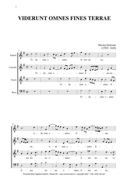 VIDERUNT OMNES FINES TERRAE - For SATB Choir image number null