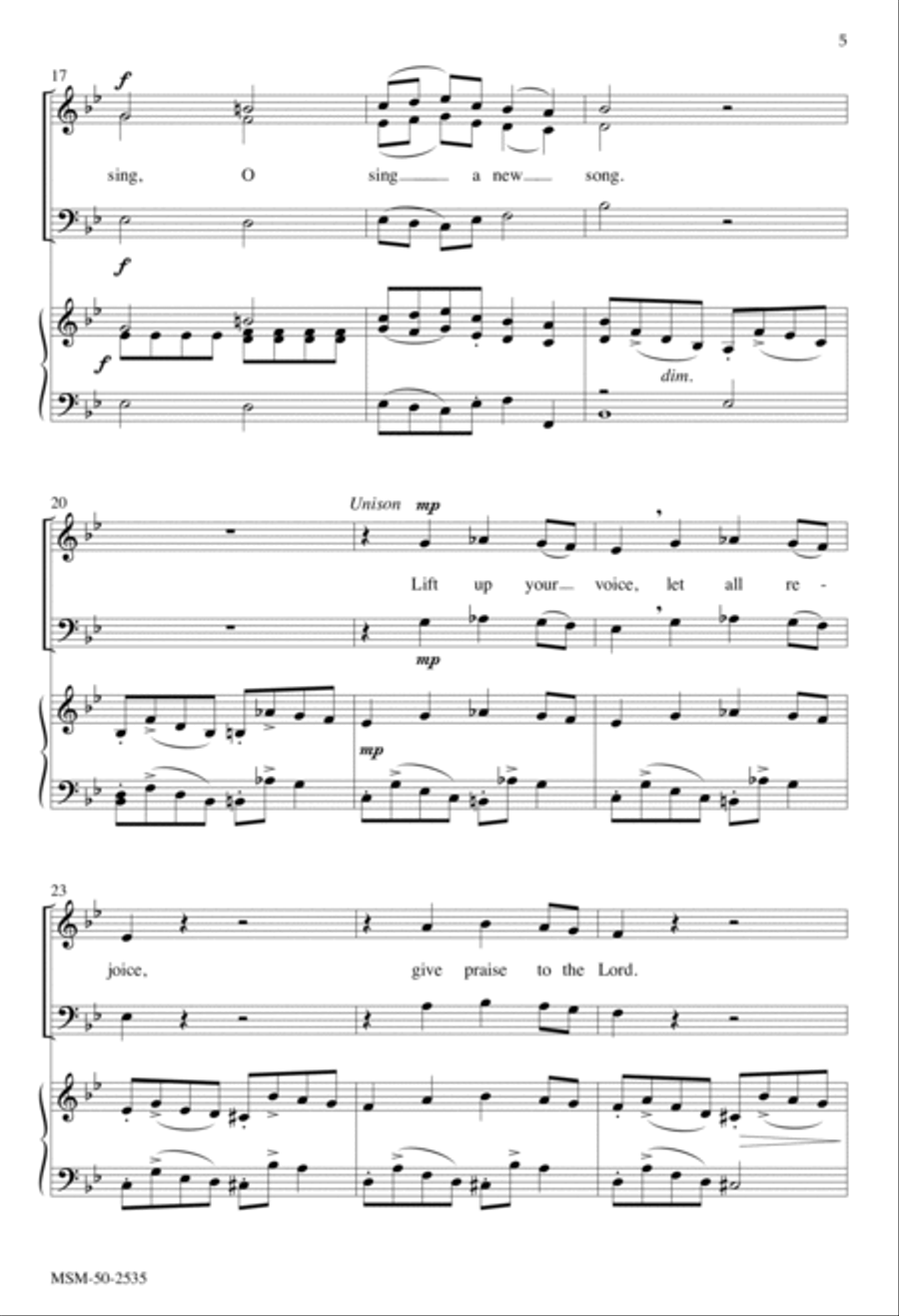 Sing to the Lord a New Song 3-Part scores gallery preview page 4