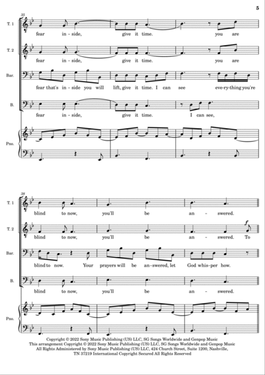 Hold My Hand TTBB scores gallery preview page 5