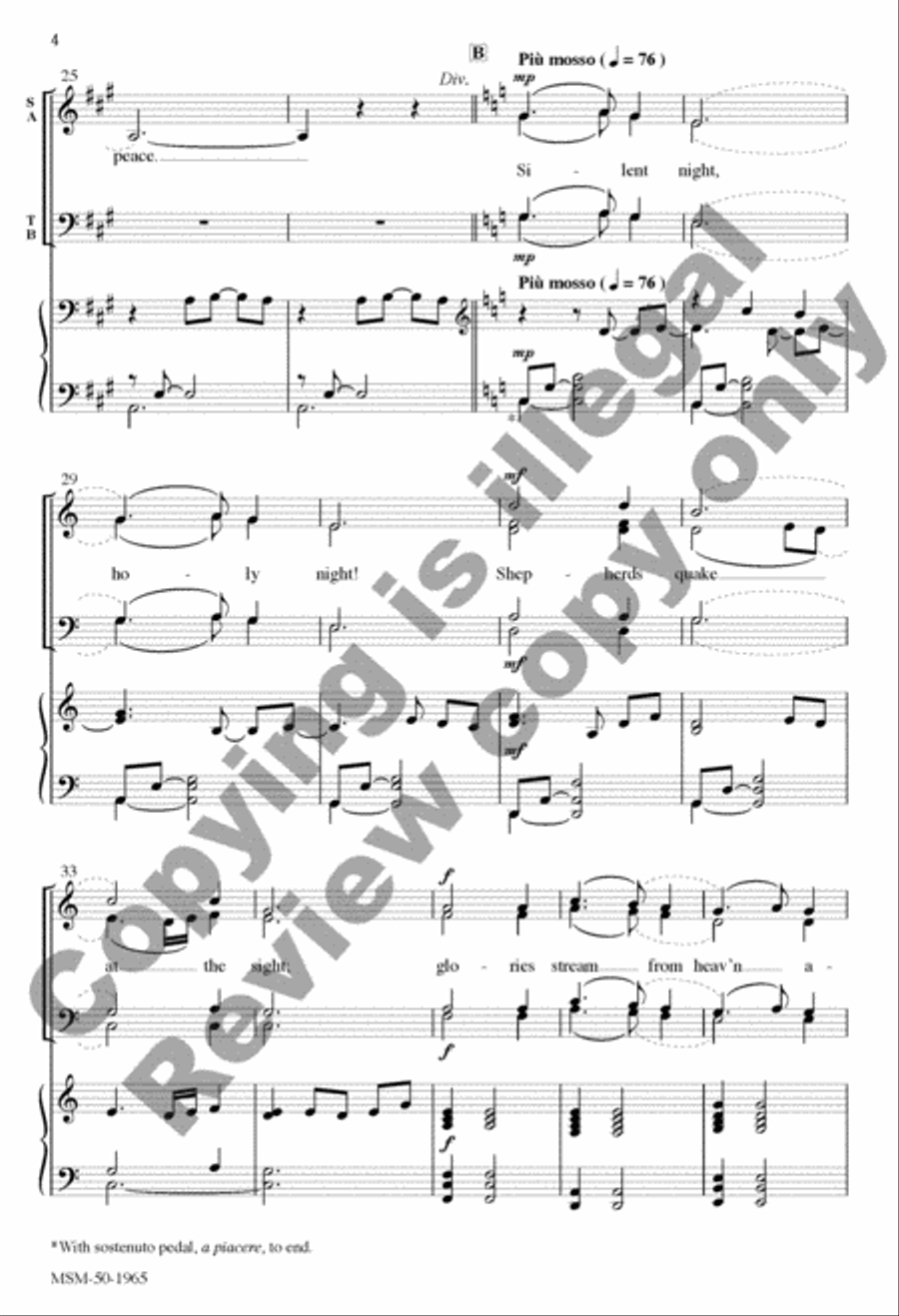 Silent Night Silent Night 4-Part scores gallery preview page 11
