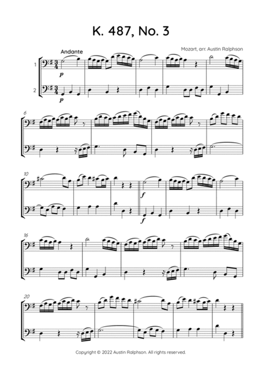 Mozart K. 487 No. 3 - cello duet image number null