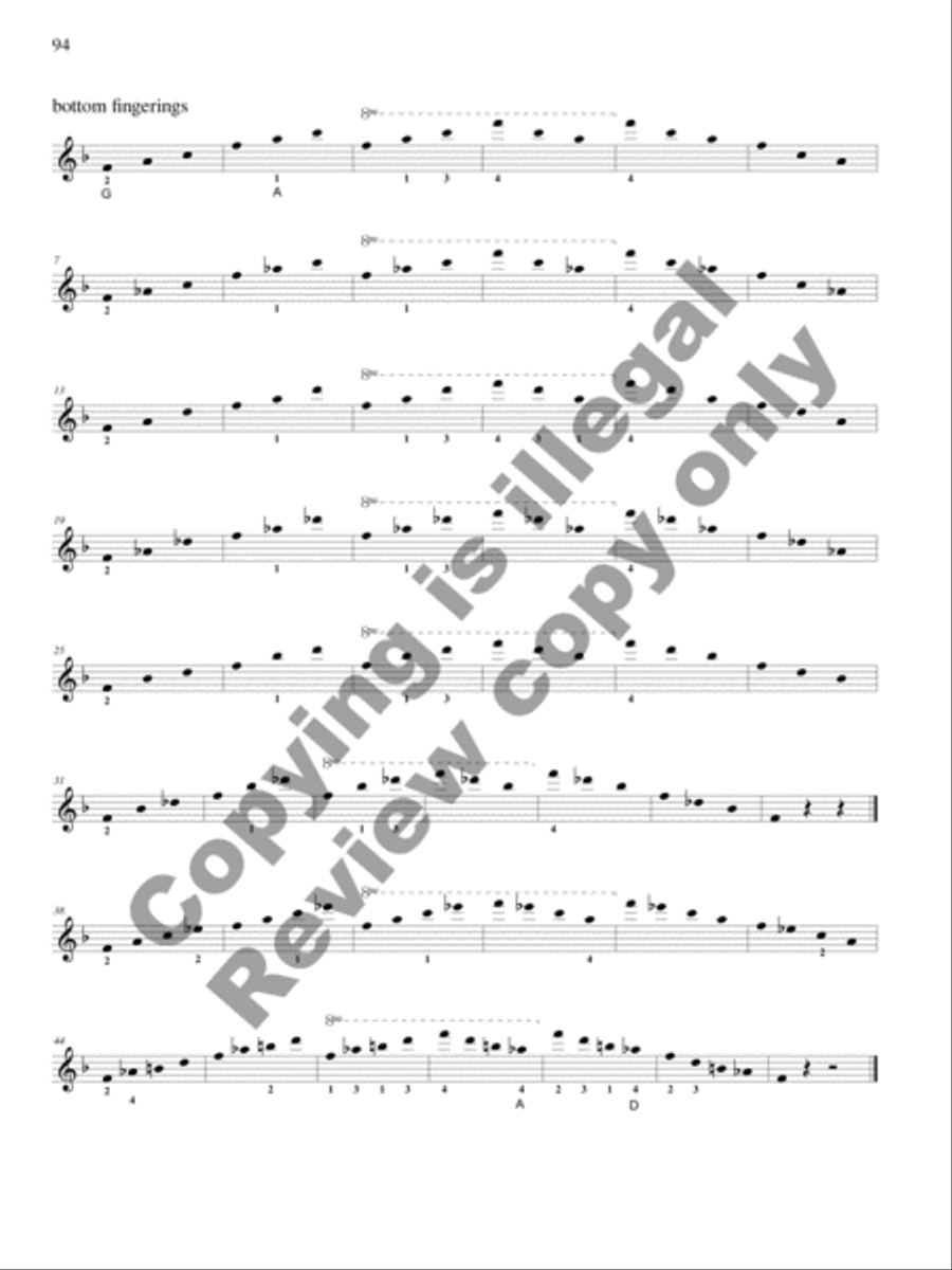Scales and Arpeggios with Shifting Practice: Violin Violin scores gallery preview page 23