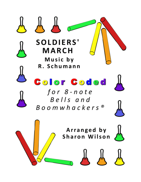 Soldiers' March for 8-note Bells and Boomwhackers® (with Color Coded Notes) image number null