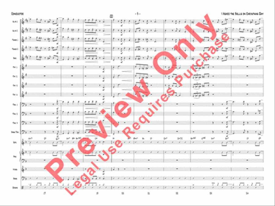 I Heard the Bells on Christmas Day Jazz Ensemble scores gallery preview page 4