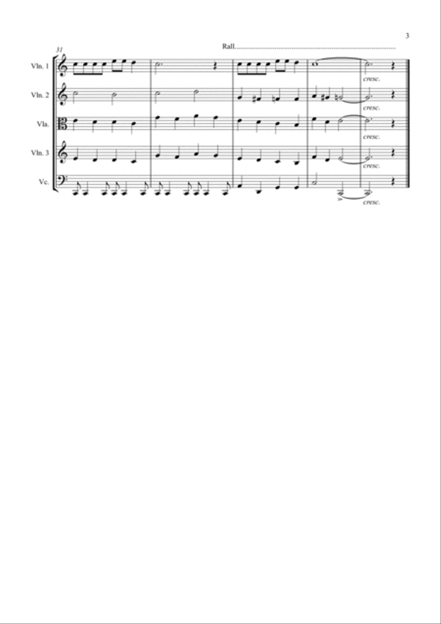 Swing Low, Sweet Chariot for String Quartet String Quartet scores gallery preview page 3