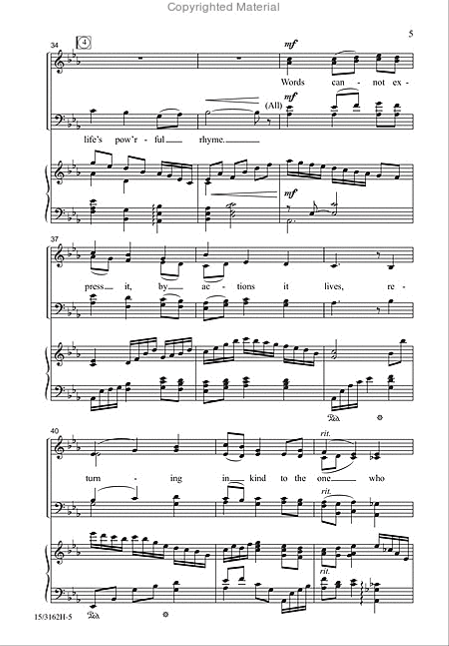 Where True Joy Is Found 4-Part scores gallery preview page 5