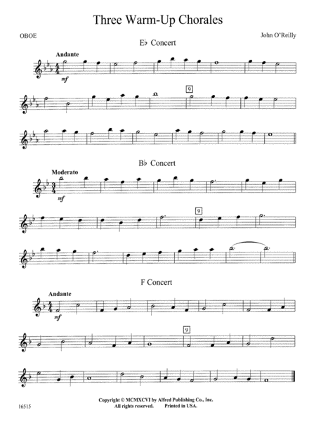 Three Warm-Up Chorales: Oboe