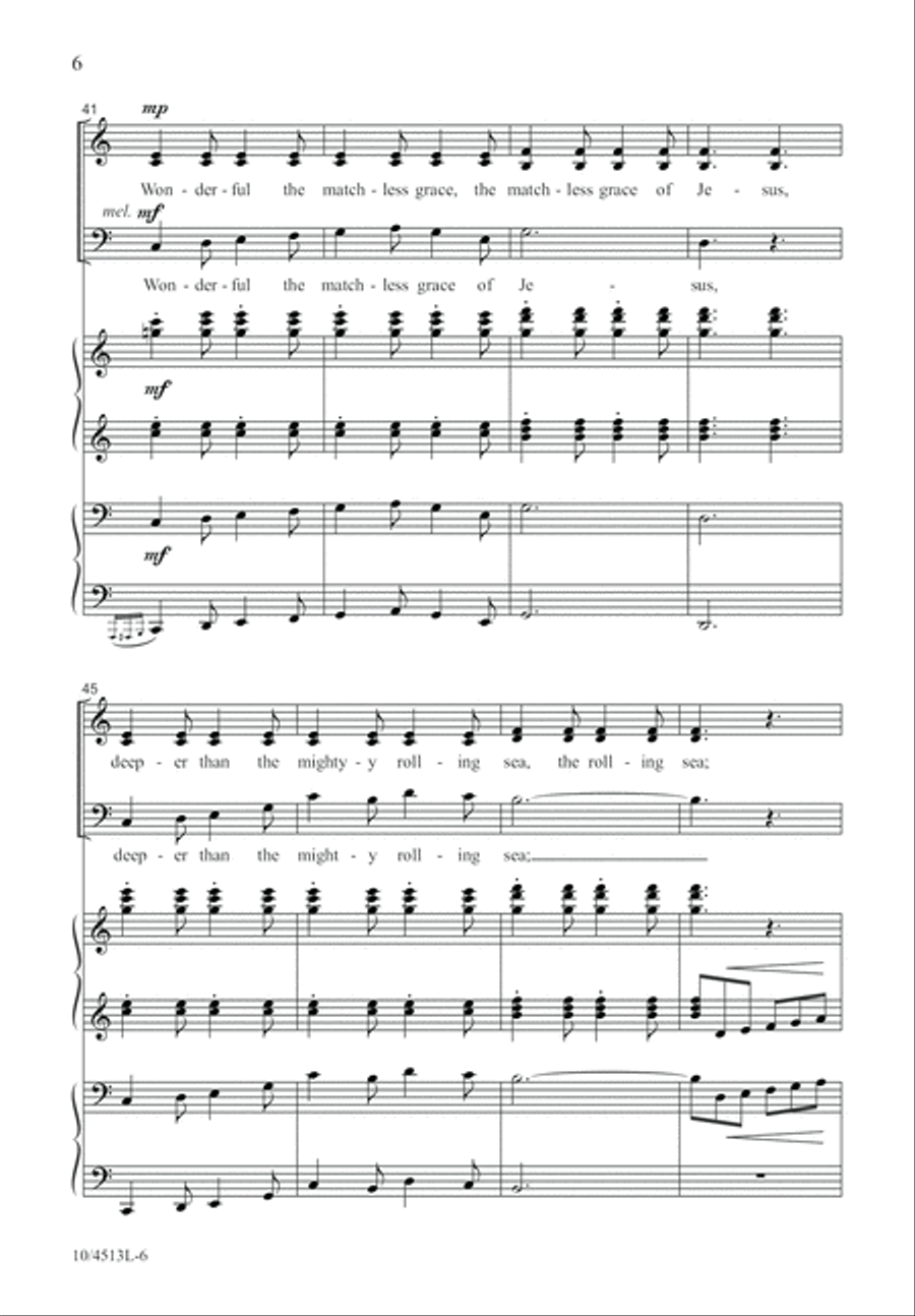 Wonderful Grace of Jesus 4-Part scores gallery preview page 7