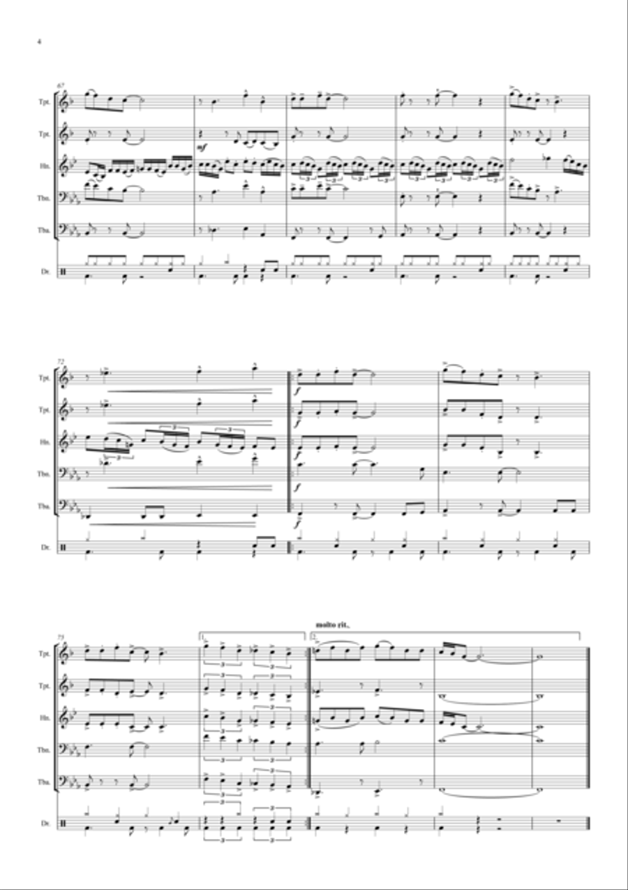 Sweet Child O' Mine Sweet Child O' Mine Brass Ensemble scores gallery preview page 5