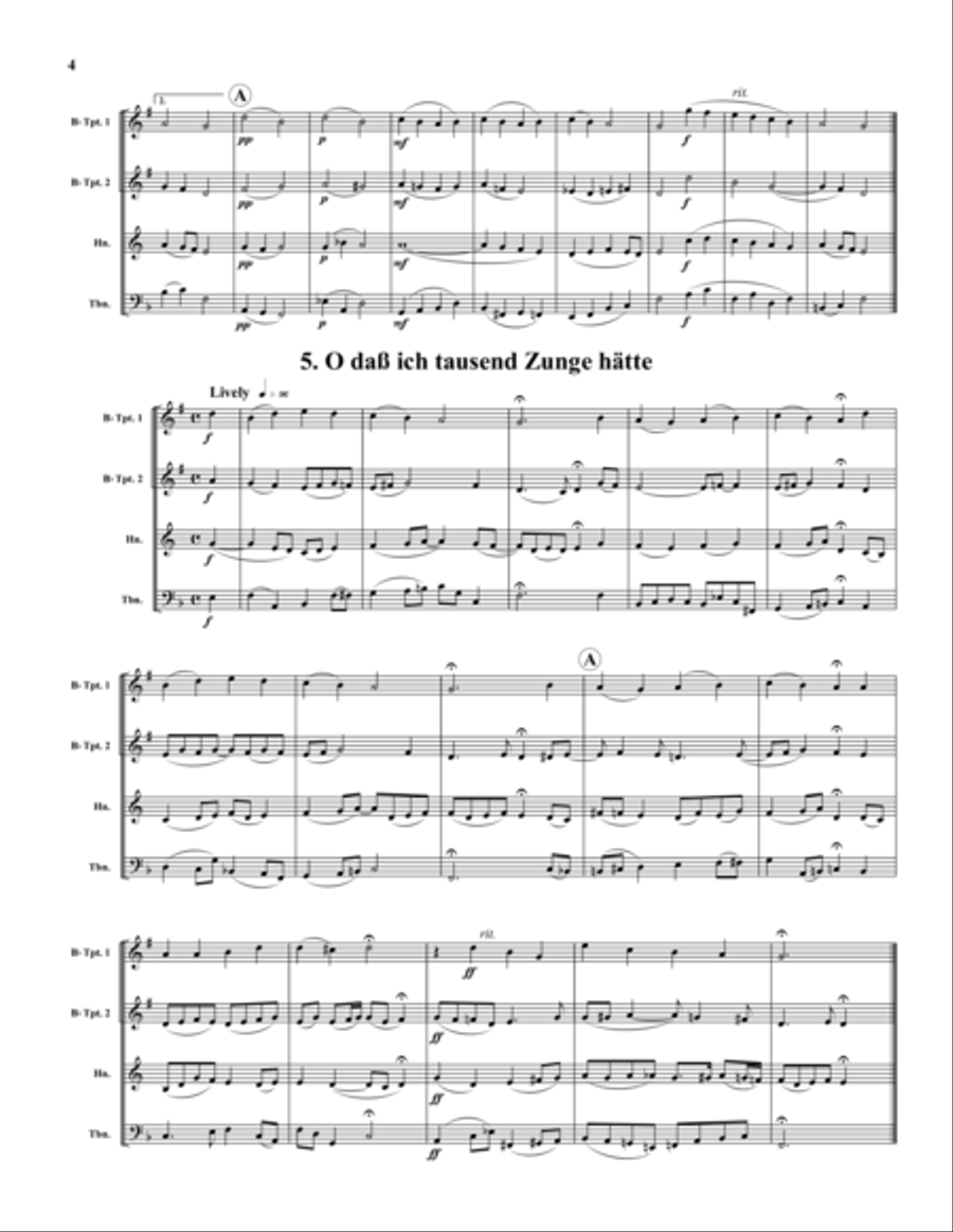Preludes for Advent and Christmas Brass Quartet scores gallery preview page 4