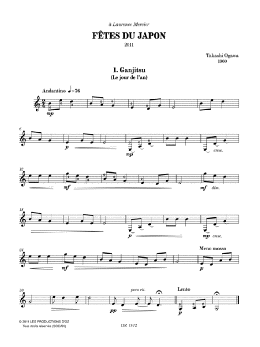 Fêtes du Japon Classical Guitar scores gallery preview page 3