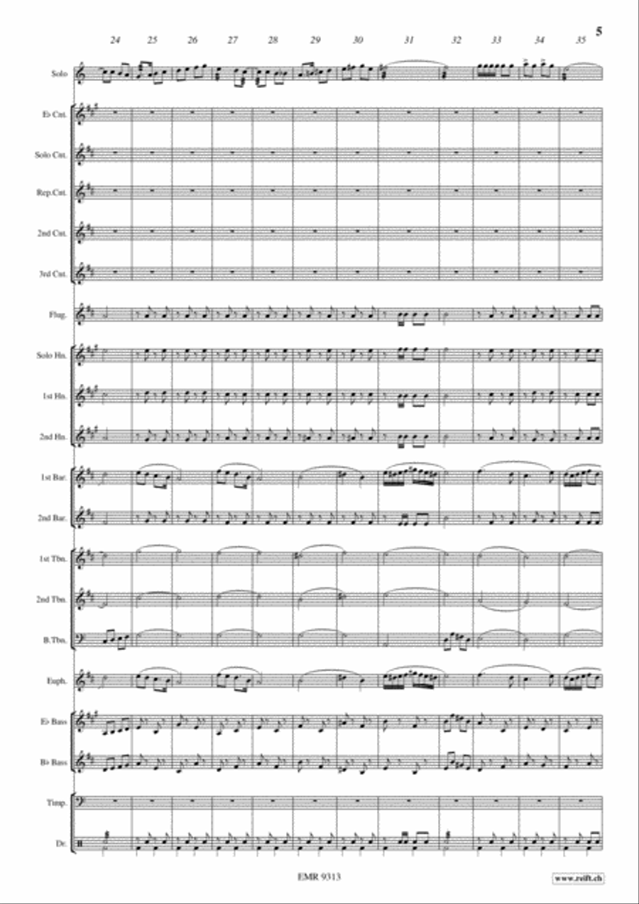 Xylophone In The Limelight Brass Band scores gallery preview page 6
