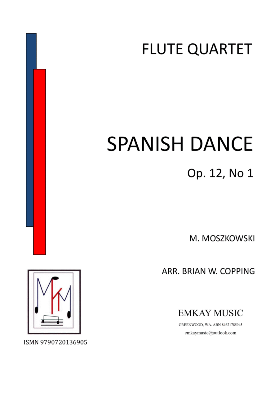 SPANISH DANCE OP 12, NO1 – FLUTE QUARTET Flute Quartet scores gallery preview page 1