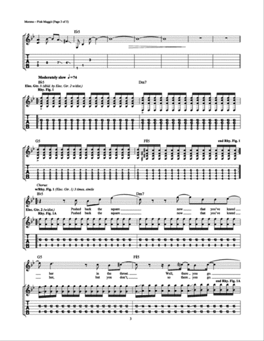 Pink Maggit Electric Guitar scores gallery preview page 3
