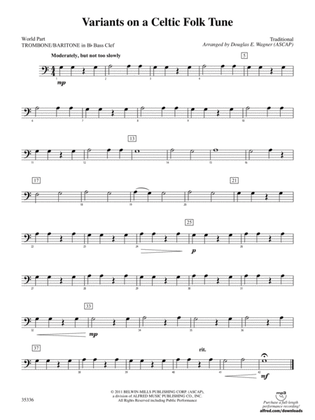 Variants on a Celtic Folk Tune: (wp) 1st B-flat Trombone B.C.