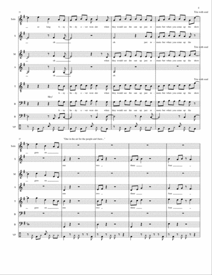 The Show Goes On 4-Part scores gallery preview page 4