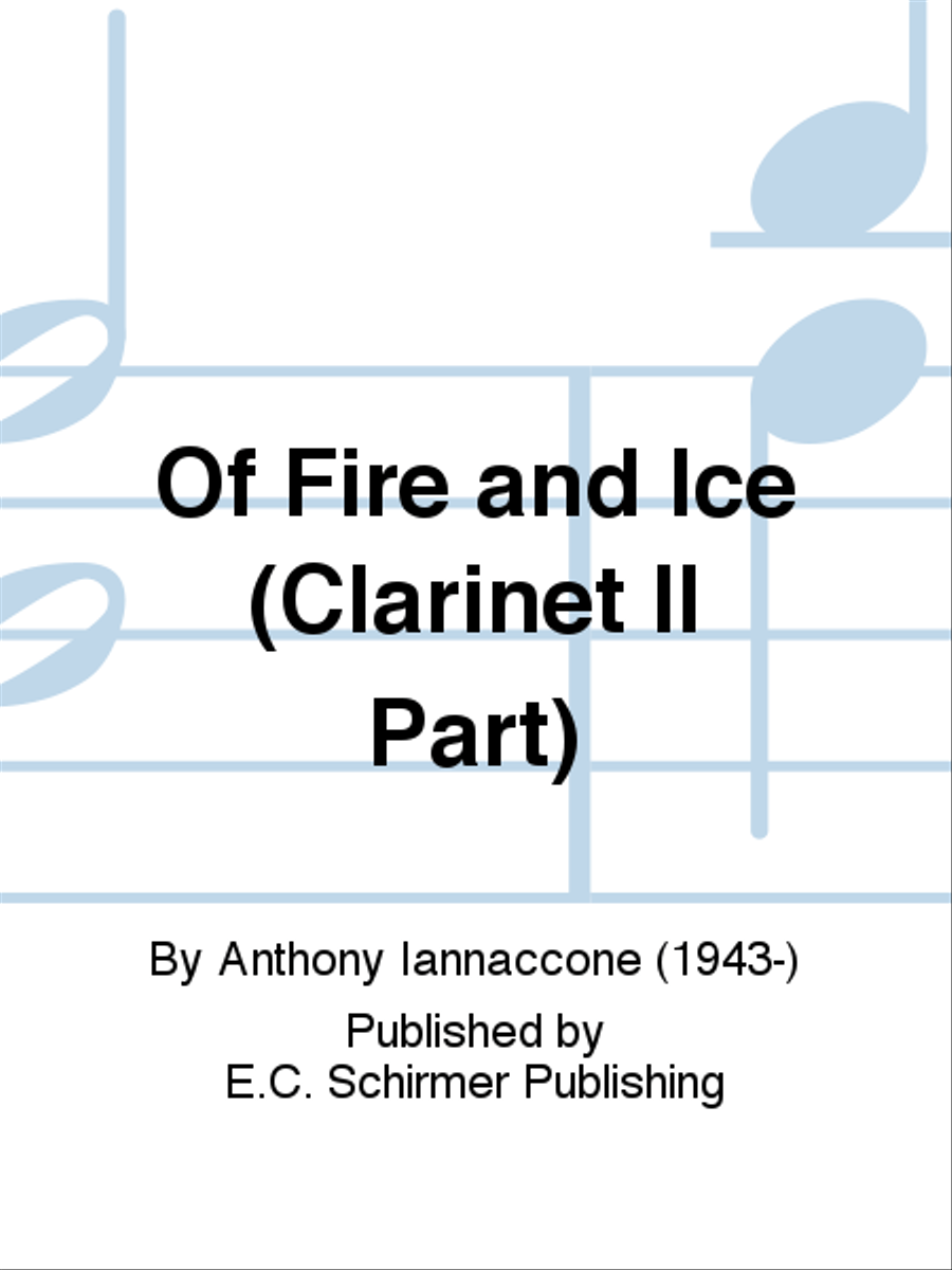 Of Fire and Ice (Clarinet II Part) Concert Band scores gallery preview page 1