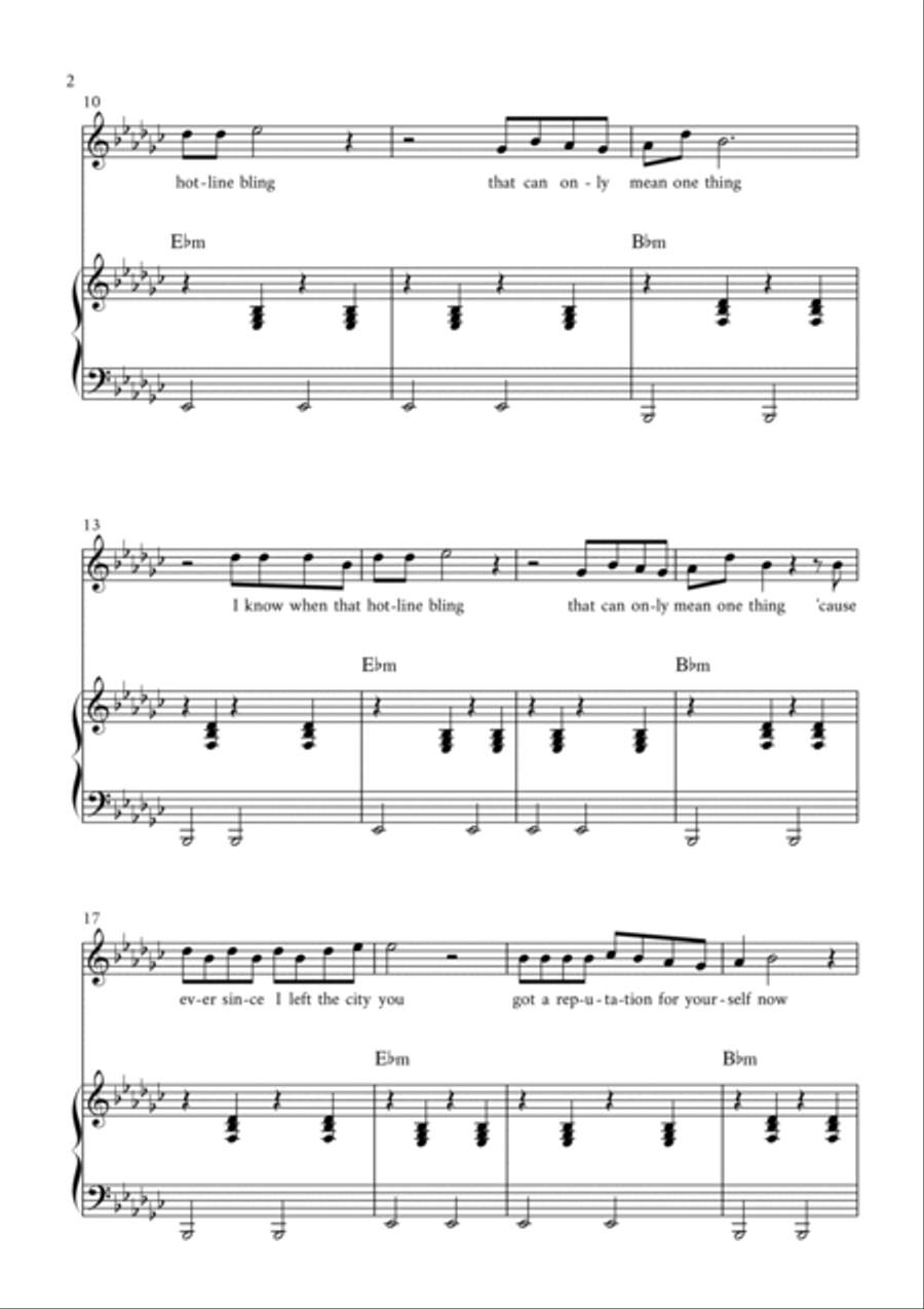 Hotline Bling Voice scores gallery preview page 2