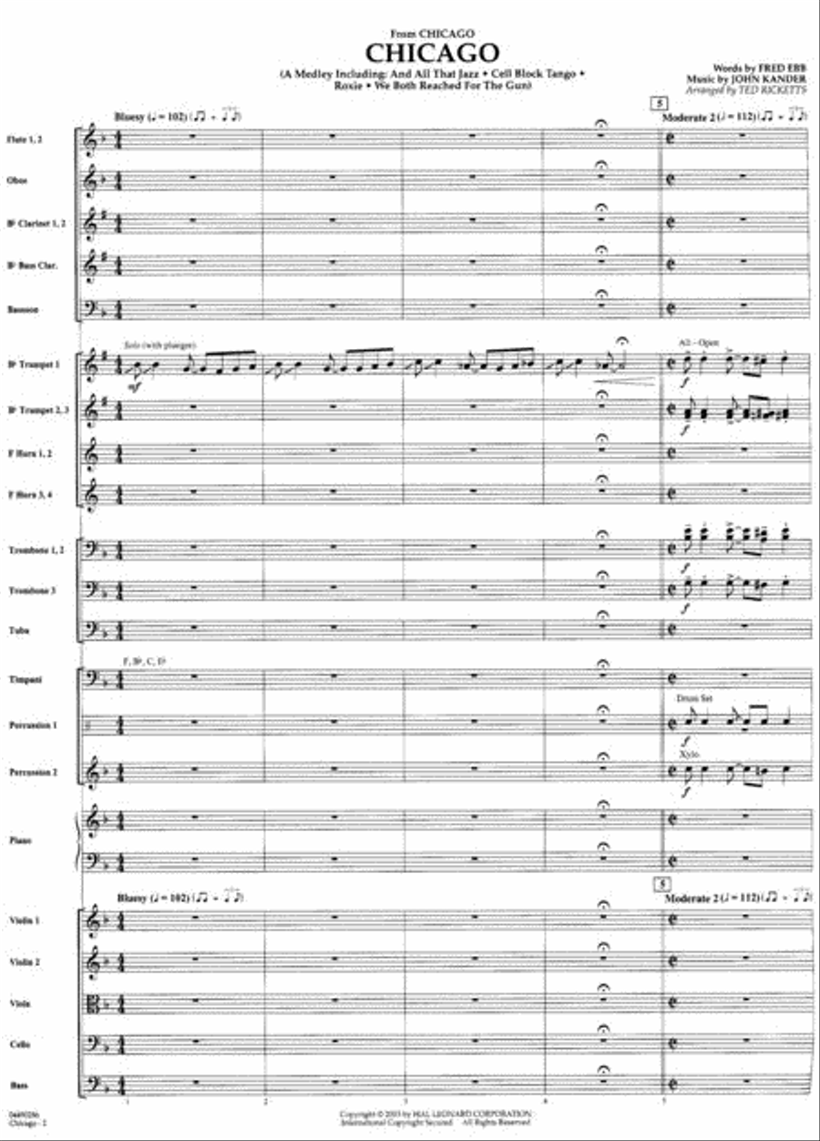 Chicago Chicago Full Orchestra scores gallery preview page 3