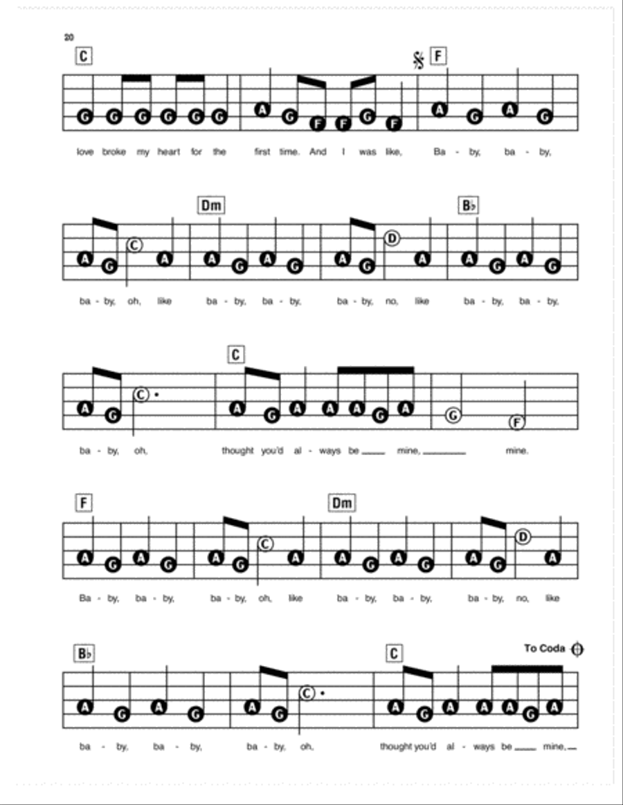 Baby (feat. Ludacris) Electronic Keyboard scores gallery preview page 2