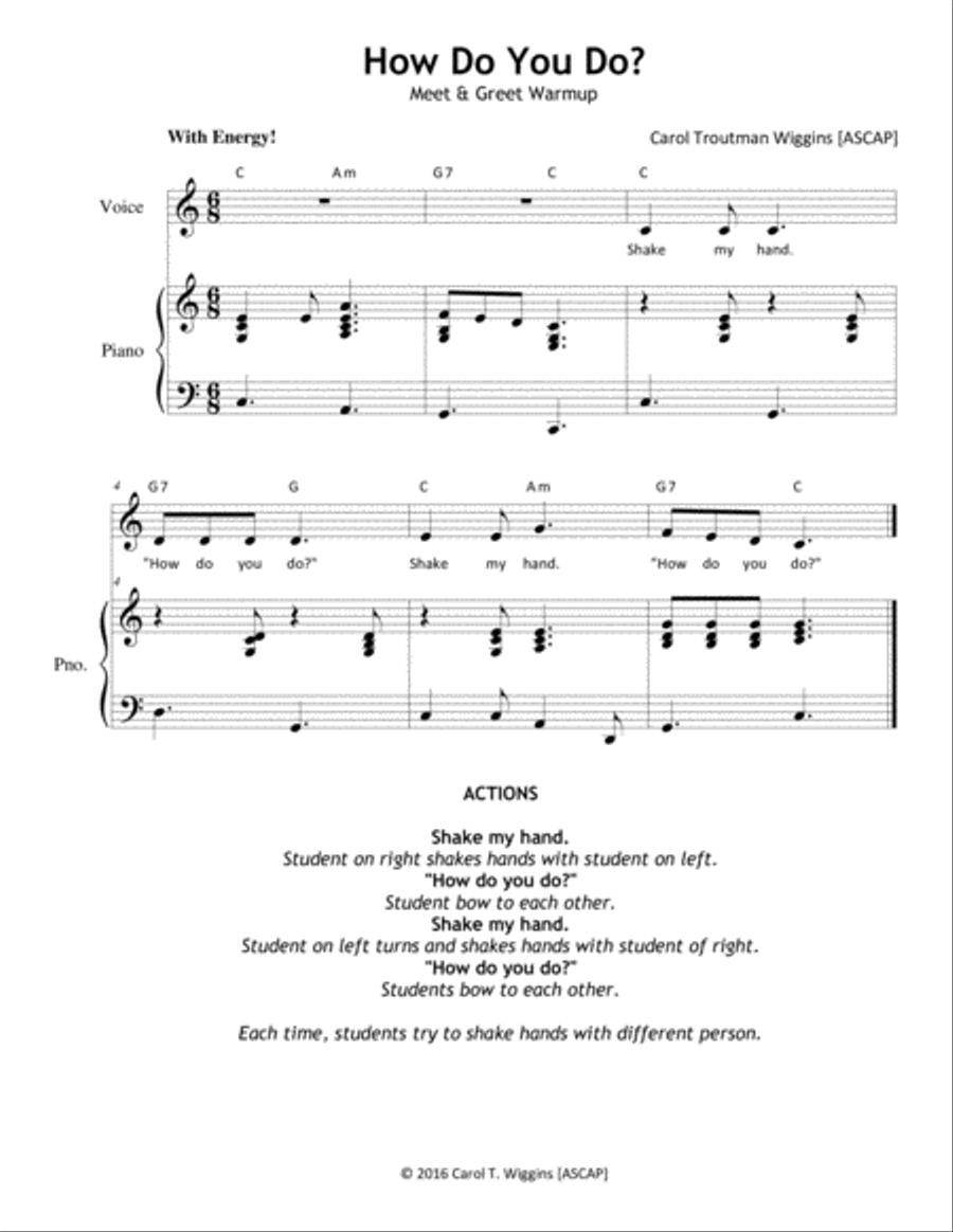 Quick & Easy Vocal Workouts from Head to Toe for Children Unison Choir scores gallery preview page 4