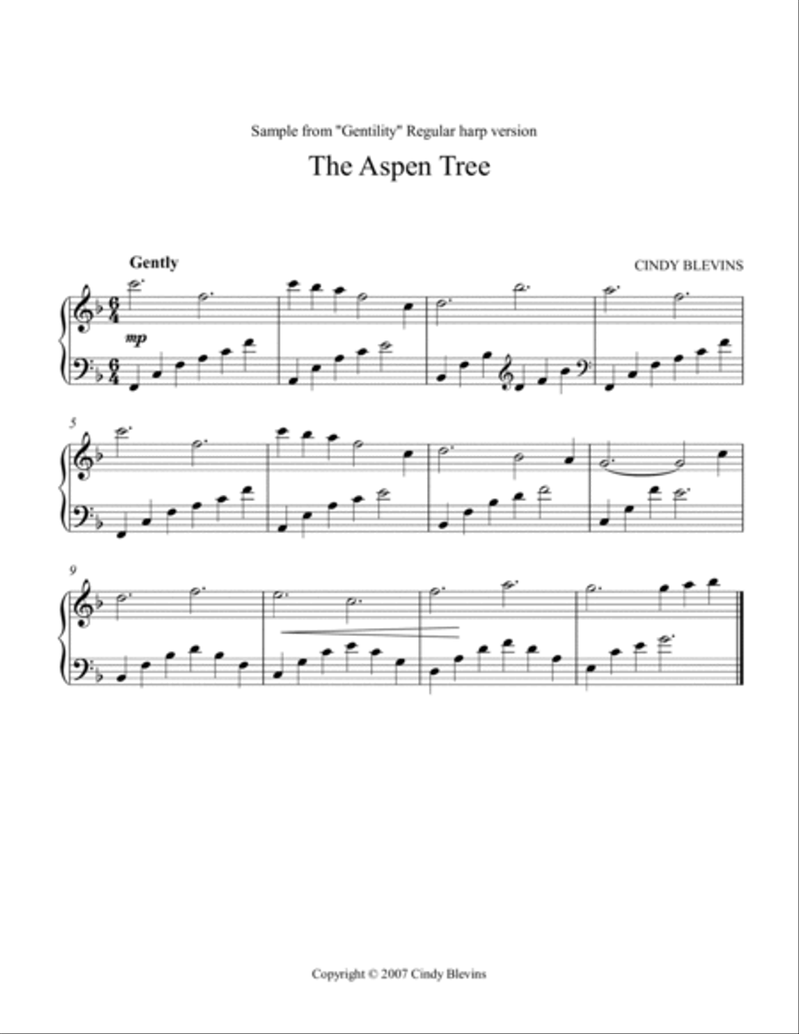 Gentility, 24 original solos for Lever or Pedal Harp Pedal Harp scores gallery preview page 3