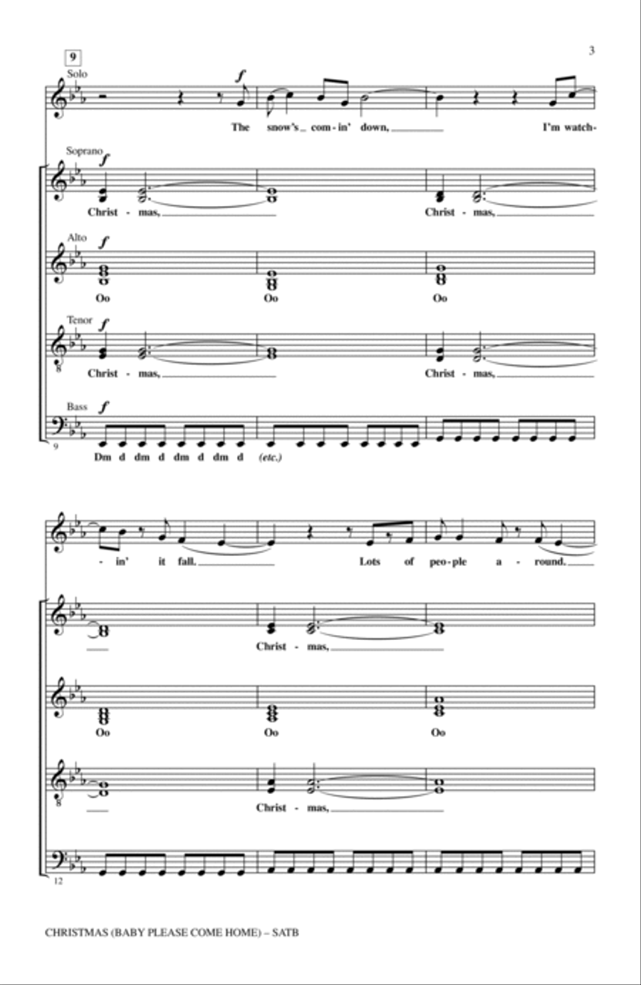 Christmas (Baby Please Come Home) (from NBC's The Sing-Off) 4-Part scores gallery preview page 2