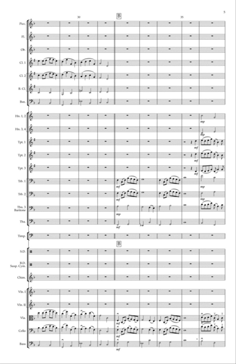 Our Plea for Peace Full Orchestra scores gallery preview page 5