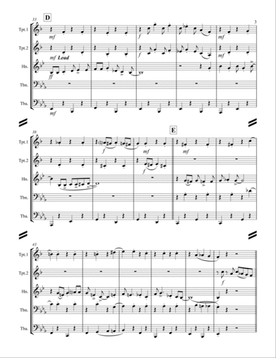 Doctor Jazz (for Brass Quintet) Brass Quintet scores gallery preview page 4