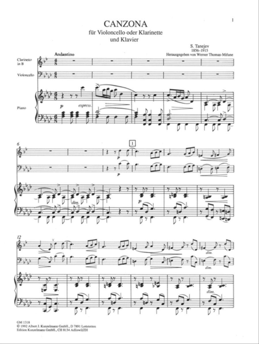 Canzona Clarinet scores gallery preview page 2
