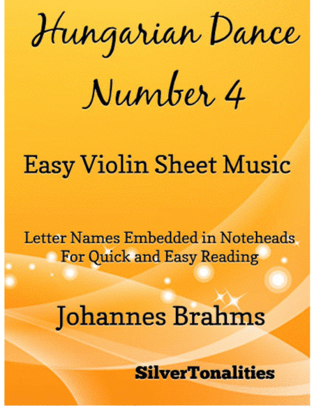 Hungarian Dance Number 4 Easy Violin Sheet Music