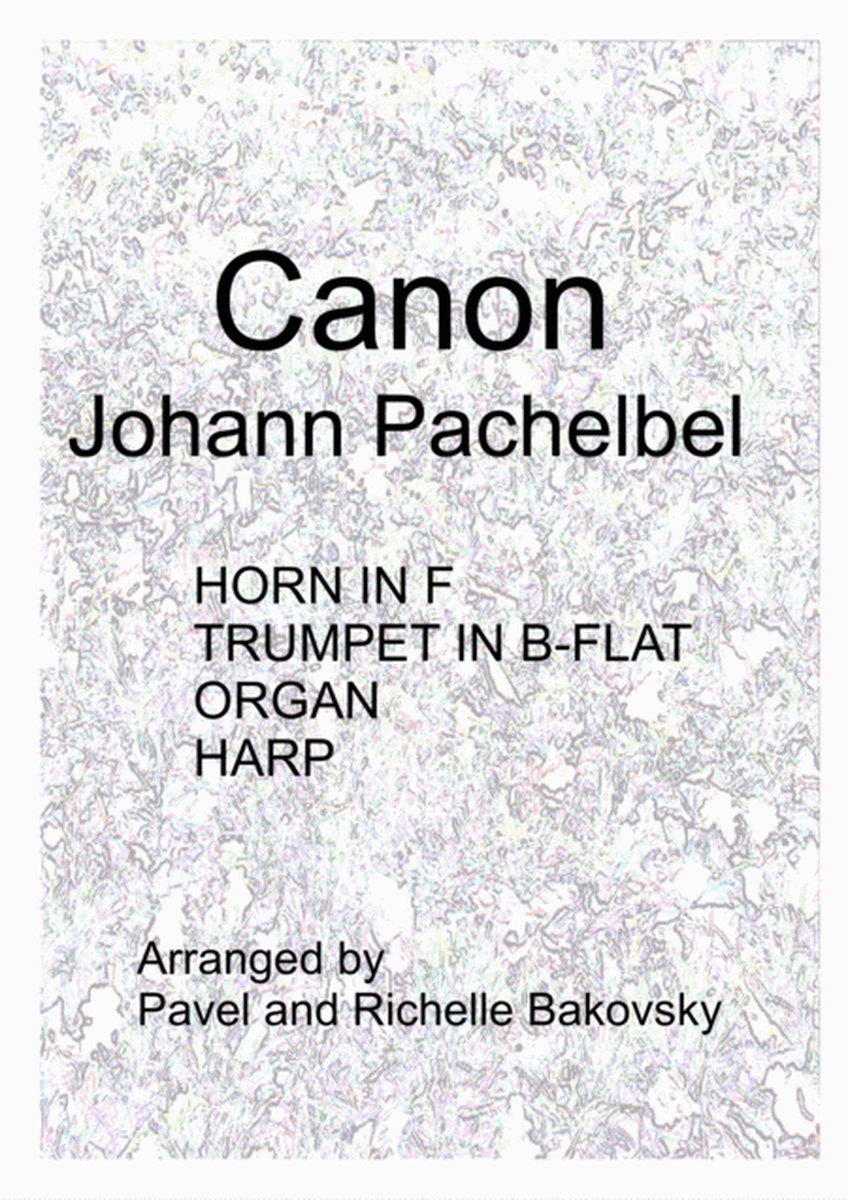 Johann Pachelbel: Canon in D for Trumpet, Horn, Organ, and/or Harp or Piano image number null