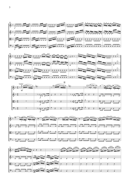 Vivaldi Flute Concerto in F Op.10, No.1, RV433, all mvts., for string quartet, CV107