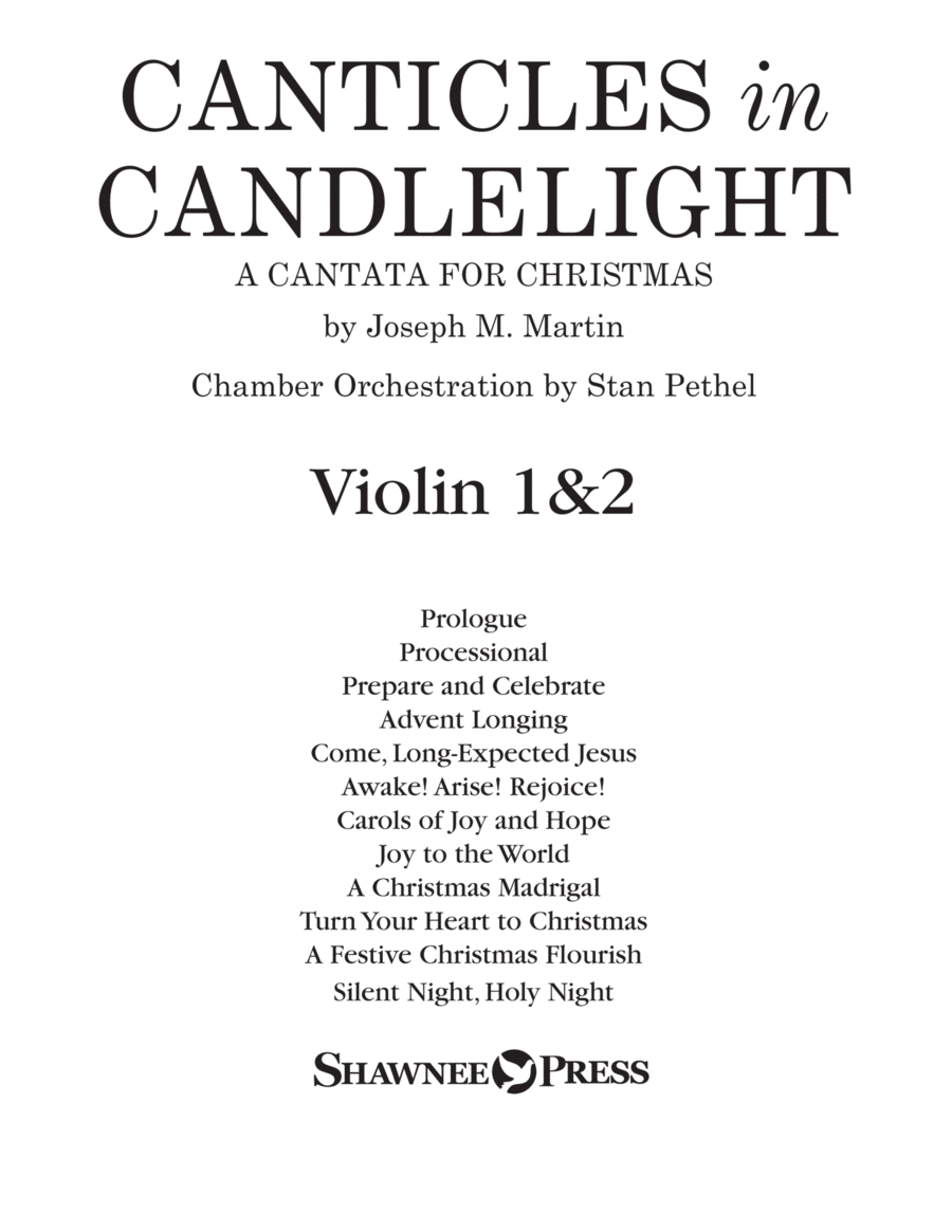 Canticles in Candlelight - Violin 1 & 2 Choir scores gallery preview page 1