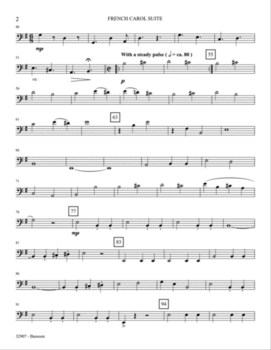 A French Carol Suite: Bassoon Bassoon Solo scores gallery preview page 2