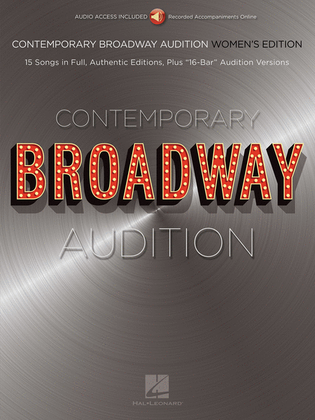 Contemporary Broadway Audition: Women's Edition - Book/Online Audio