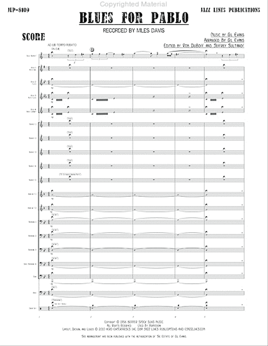 Blues For Pablo Orchestra scores gallery preview page 6