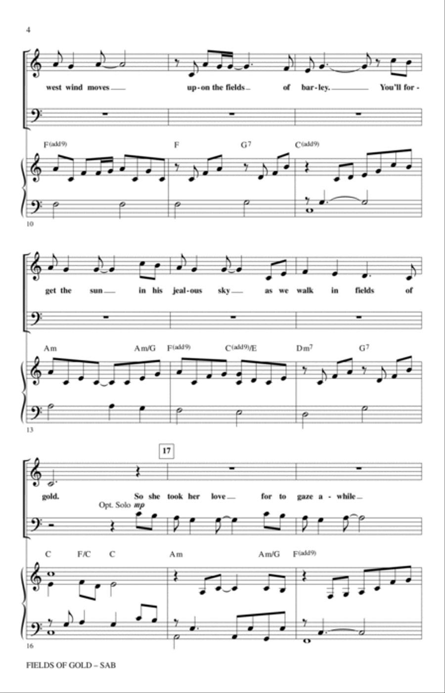 Fields Of Gold (arr. Roger Emerson) 3-Part scores gallery preview page 2