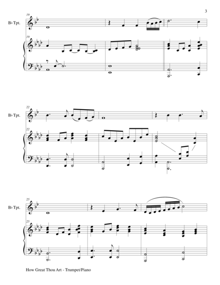 HOW GREAT THOU ART (Bb Trumpet/Piano and Trumpet Part)