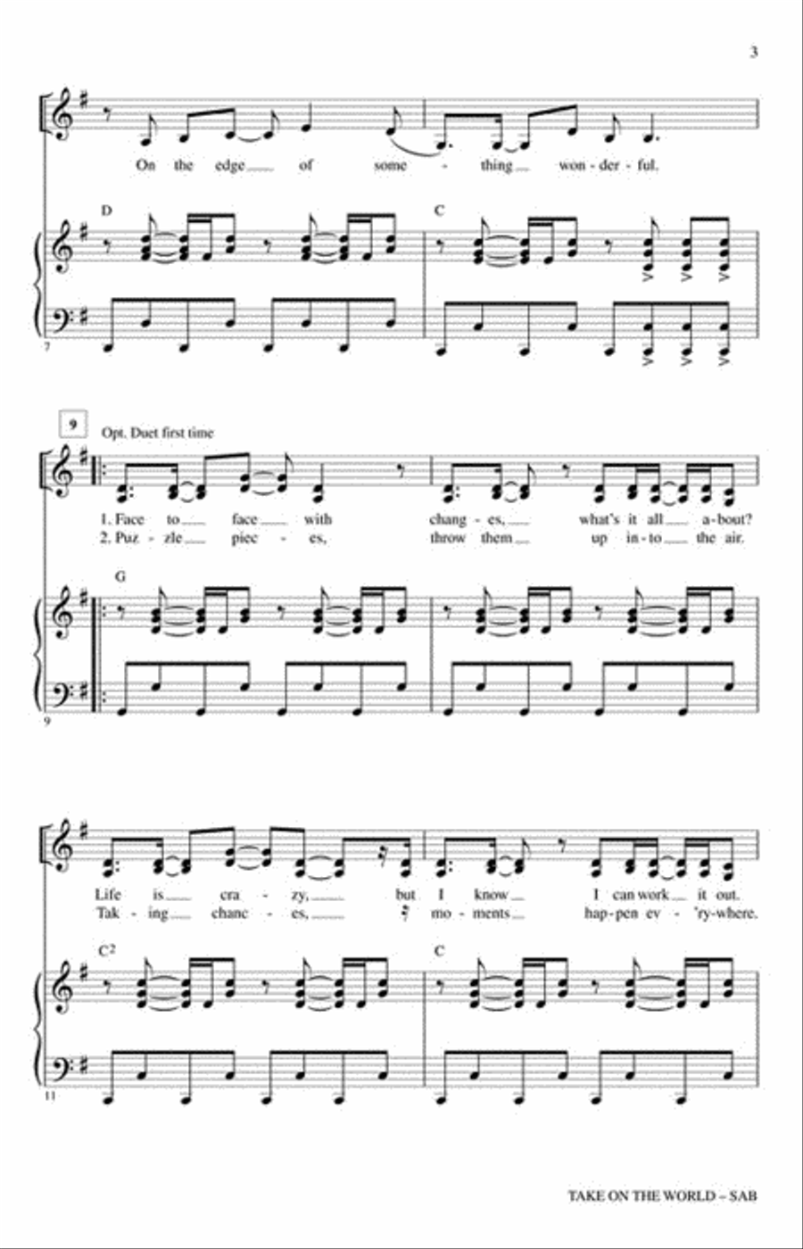 Take on the World Take on the World Choir scores gallery preview page 3