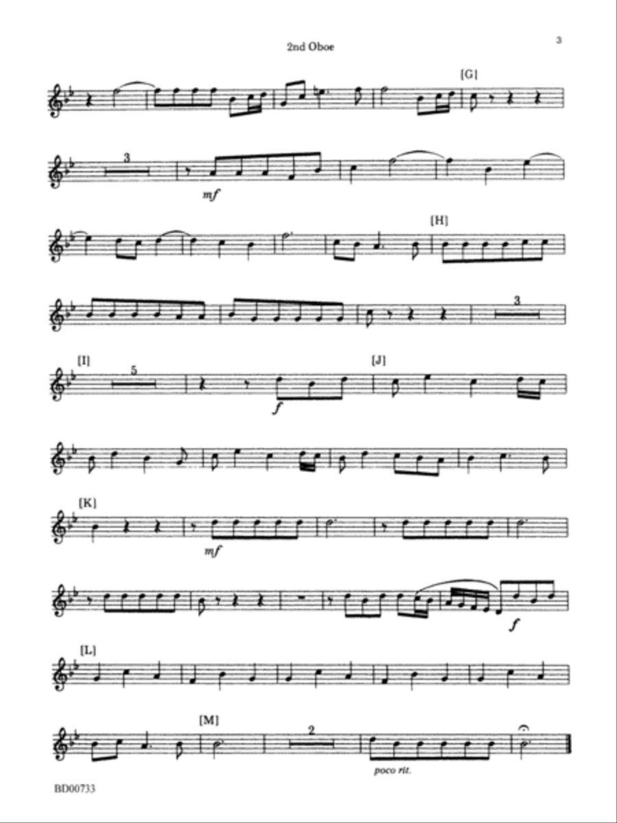 Water Music Suite: 2nd Oboe Concert Band scores gallery preview page 3