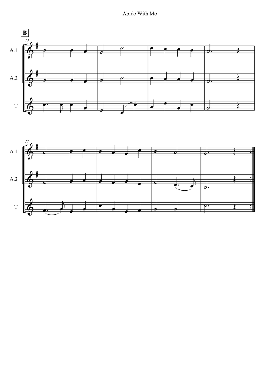 Abide With Me Woodwind Trio scores gallery preview page 2